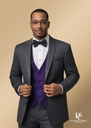Traje Elegante Gris para Caballeros 079